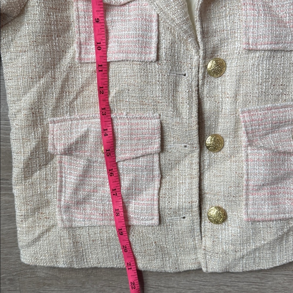 NEW By Anthropologie Tweed Patch Pocket Dickie Jacket Small - Picture 12 of 12
